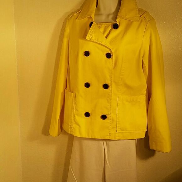 Old Navy All Cotton Yellow Jacket. L - Picture 4 of 7
